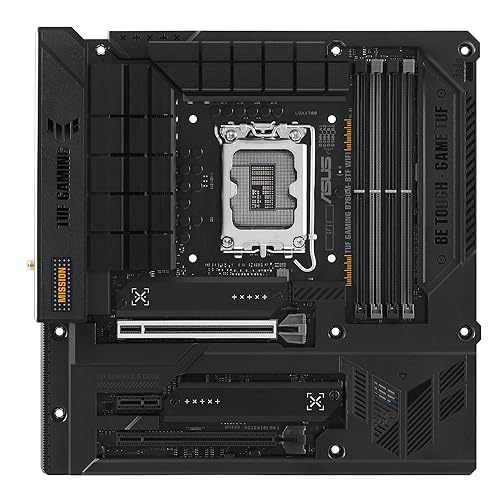 TUF Gaming B760M-BTF WiFi Intel® B760 (LGA 1700) mATX Motherboard with DDR5, PCIe 5.0, Three PCIe 4.0 M.2 Slots, 12+1 DrMOS, Intel® Wi-Fi 6, Realtek 2.5Gb Ethernet, DisplayPort, HDMI™