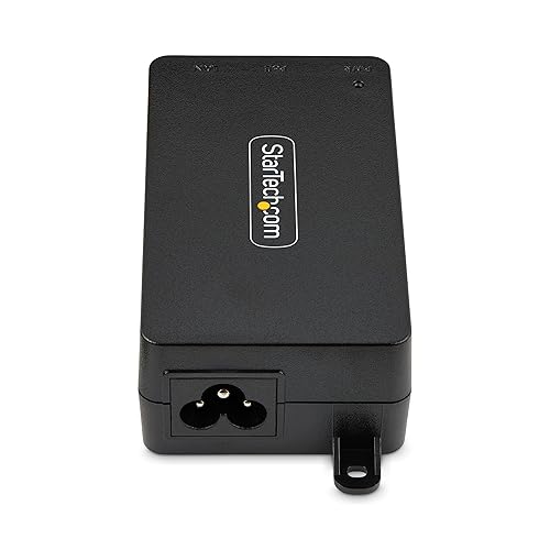 StarTech.com 1-Port 10Gbps PoE++ Injector, 60W, 2.5/5/10G Ethernet/10/100/1000Mbps, PoE++ (802.3af/802.3at/802.3bt)