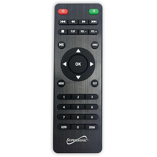Supersonic SC-82P 3.97-inch Home Theater Bluetooth Projector with Crystal Clear 7000 Lumina, 1080P, Connect Wirelessly, Enjoy True Colors and Powerful Sound - Perfect for Sports, Movies, and Games