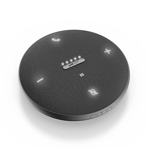 MP Mobile Pixels Bluetooth Conference Speakers with 4 Microphone, 13ft Omnidirectional Voice Pickup, USB-C Plug&Play,Noise Reduction, Compatible with Zoom/Teams/Skype/Google Meet