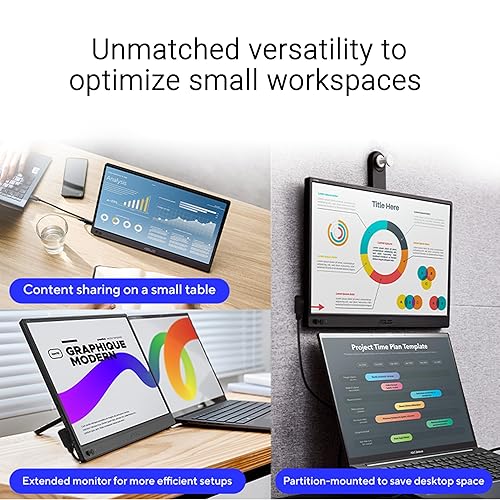 ASUS ZenScreen 16” Portable USB Monitor (MB169CK) - Full HD, IPS, Dual USB-C, Eye Care, Flicker Free, Blue Light Filter, Anti-Glare Surface, 360° Kickstand, 3 yr Warranty 40GB RAM | 2TB SSD