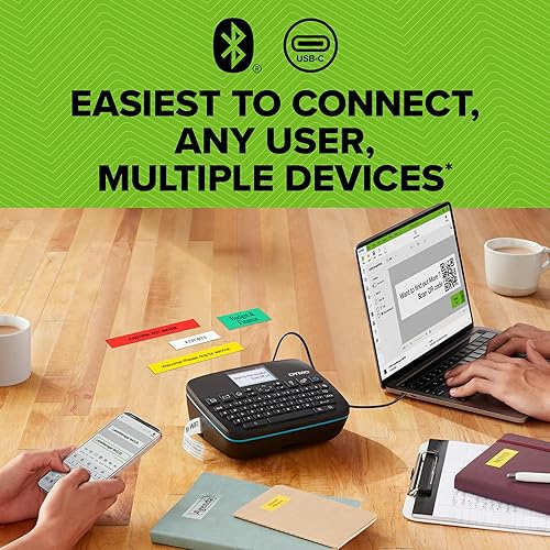 DYMO LabelManager Executive 640 CB Portable Label Printer Kit with Carry Case and 3 Label Cassettes | Compact QWERTY Label Maker | Bluetooth & USB Connectivity | Compatible with DYMO D1 Labels 640CB + 3 Tapes + Carry Case