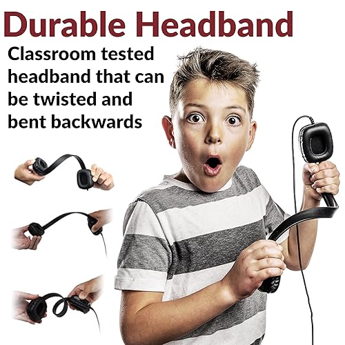 Cyber Acoustics USB Stereo Headphones for PCs and Other USB Devices in The Office, Classroom or Home (ACM-6005C)