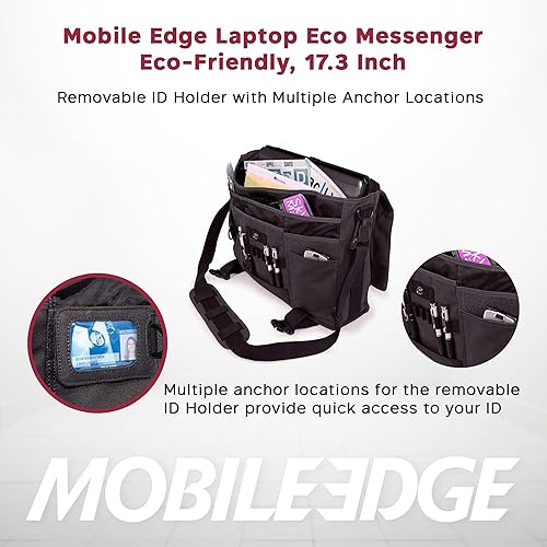 Mobile Edge MECME1 Eco-Friendly Canvas Messenger Bag (Black)