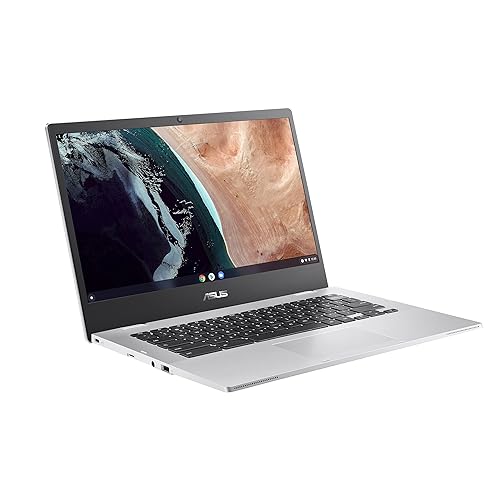 ASUS Chromebook CX1, 14 FHD NanoEdge Display, Intel Celeron N5100 Processor, 64GB eMMC, 4GB LPDDR4X RAM, Chrome OS, Transparent Silver, CX1400CKA-DH02-CB