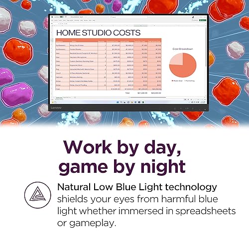 Lenovo D27-40 Monitor - All-in-One Monitor - 27 FHD Display - 75Hz Refresh Rate - Natural Low Blue Light - AMD FreeSync™ - 0.4ms MPRT - Raven Black - Tilt Stand 24 FHD 75Hz