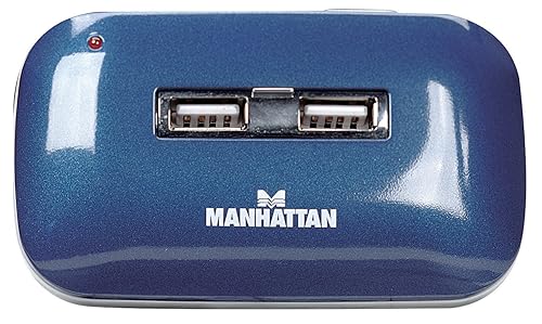 Manhattan 7-Port USB 2.0 Ultra Hub, Plug and Play C Windows and Mac Compatible