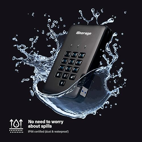 iStorage diskAshur PRO2 256-bit 256GB USB 3.1 FIPS Level 3 Certified, Secure encrypted Solid-State Drive IS-DAP2-256-SSD-256-C-X