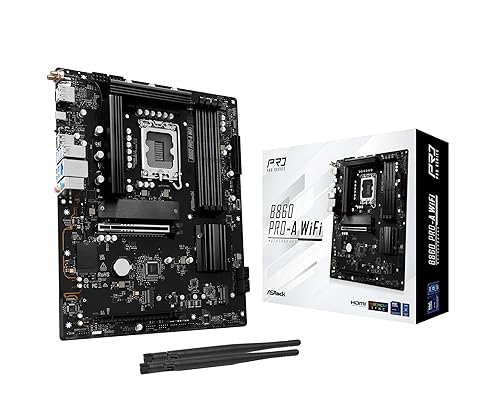 ASRock B860 Pro A WiFi 6E Intel Core Ultra DDR5 8666 MHz 256GB M.2 LGA1851 ATX Motherboard BIOS Flashback SATA3 6.0 Gb/s PCIe 5.0