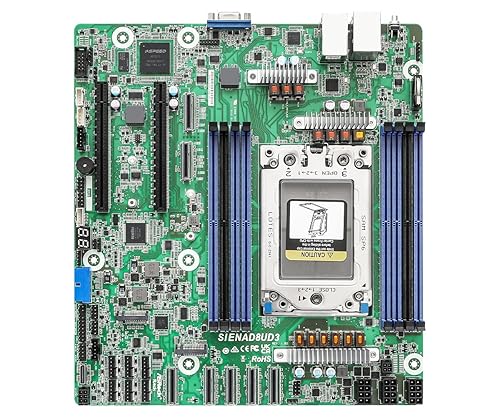 ASRock Rack Server Motherboard SIENAD8UD3 Deep Micro-ATX Single Socket SP6 (LGA 4844), AMD EPYC™ 8004 Series