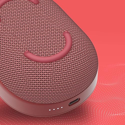 Skullcandy Kilo Wireless Bluetooth Speaker - IPX7 Waterproof Mini Bluetooth Speaker with 24 Hour Battery, Downward Firing Passive Radiator, and True Wireless Pairing - Perfect for Outdoor Red