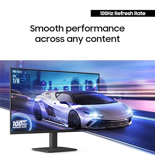 Samsung 27 inch FHD Monitor (1920x1080) with 100 Hz Refresh Rate, IPS Panel, 5 ms, Game Mode, Super Slim Design, Tilt Adjustment- LS27D304GANXZA (2025 Model)