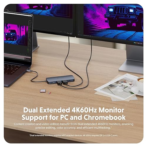 HyperDrive Next 11 Port USB-C Hub, Portable Travel Essentials and Connectivity Solution for Creators, Video Editors, Photographers, and More