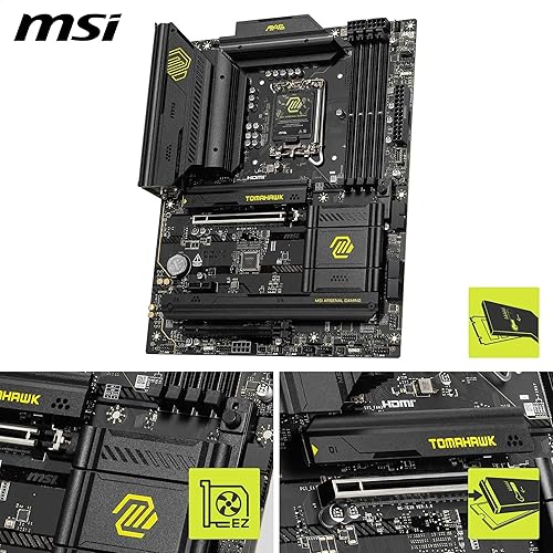 MAG B860 Tomahawk WiFi Motherboard, ATX - Supports Intel Core Ultra Processors (Series 2), LGA 1851 - DDR5 Memory Boost 9200+ MT/s OC, 1 x PCIe 5.0 x16, 1 x M.2 Gen5, 5G LAN, Wi-Fi 7