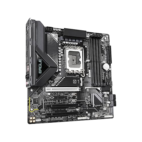 GIGABYTE B860M Eagle Plus WIFI6E Intel Core Ultra (Series 2) LGA 1851 Motherboard, mATX, DDR5, 2X M.2, PCIe 5.0, USB-C, WIFI6E, 2.5GbE LAN, EZ-Latch
