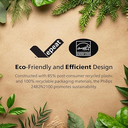 Philips 24B2N2100 24 inch FHD (1920 x 1080) 100Hz Gaming Office Monitor, Energy Star Certified, EPEAT Gold Certification, HDMI & VGA, 4 Year Advance Replacement Warranty 24 FHD EPEAT Gold