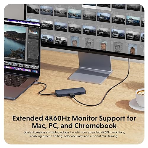 HyperDrive Next 10 Port USB-C Hub, Portable Travel Essentials and Connectivity Solution for Creators, Video Editors, Photographers, and More