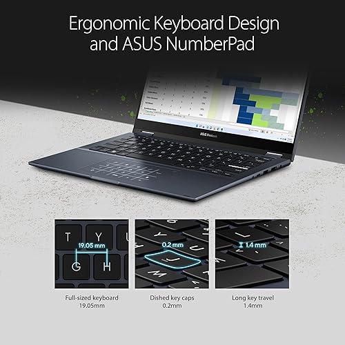 ASUS Vivobook S 14 Flip, 14” WUXGA Touch Display, Intel Core i5-13420H CPU, 16GB RAM, 1TB SSD, NumberPad, WiFi 6E, Windows 11 Home, Quiet Blue, TP3402VA-DS51T-CA