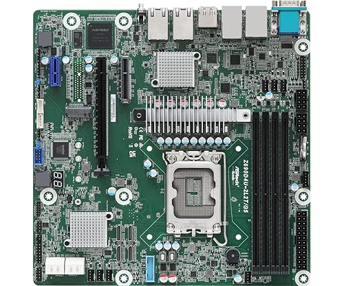 AsRock Rack Z690D4U-2L2T/G5 Micro-ATX Server Motherboard Single Socket 12th & 13th Gen Intel® Core™, Pentium® and Celeron® Series Processors (LGA 1700) Z690 Dual 10G LAN PCIe 5.0