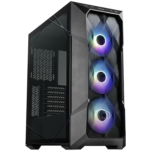 Cooler Master TD500 Mesh V2 ATX PC Gaming Mid-Tower Case with Polygonal Mesh Airflow Panel, Crystalline Tempered Glass, 3X 120mm, ARGB Fan Hub, USB 3.2 Gen 2 Type C, Up to 360 Radiator