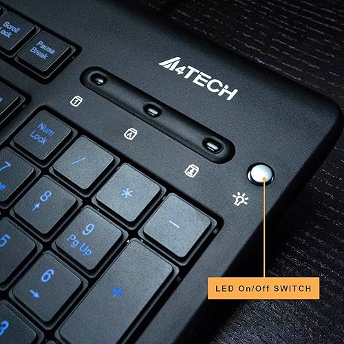 A4tech KD-126 Backlit USB Light up Keyboard Black (KD126)