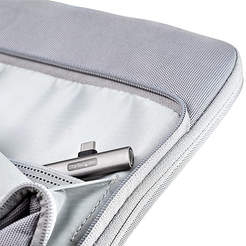 StarTech.com USB C Audio & Charge Adapter - USB-C Audio Adapter w/USB-C Audio Headphone/Headset Port and 60W USB Type-C Power Delivery Pass-Through Charger - for USB-C Phone/Tablet/Laptop (CDP2CAPDM)