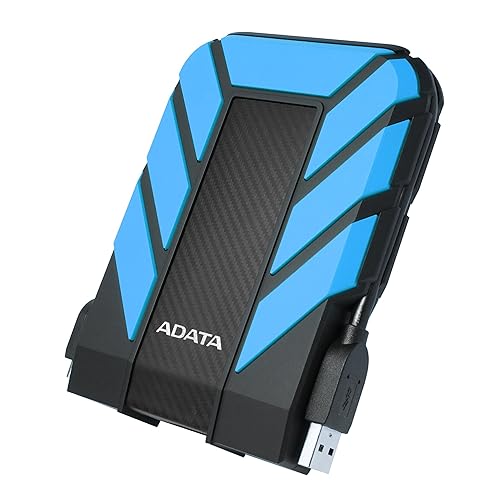 ADATA HD710 Pro 2TB USB 3.1 IP68 Waterproof/Shockproof/Dustproof Ruggedized External Hard Drive, Blue (AHD710P-2TU31-CBL)