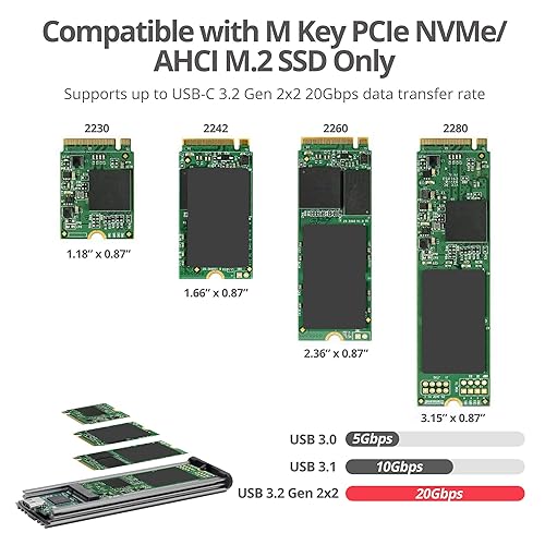 SIIG JU-SA0X11-S1 USB 3.2 Gen 2x2 TypeC MVMe SSD
