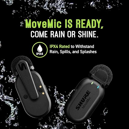 Shure MoveMic Receiver - Cold Shoe Mountable Camera Receiver for MoveMic Lavalier Microphones, Compatible with Most DSLR Cameras and Computers, Great for Mobile Content Creators (MV-R-Z7)