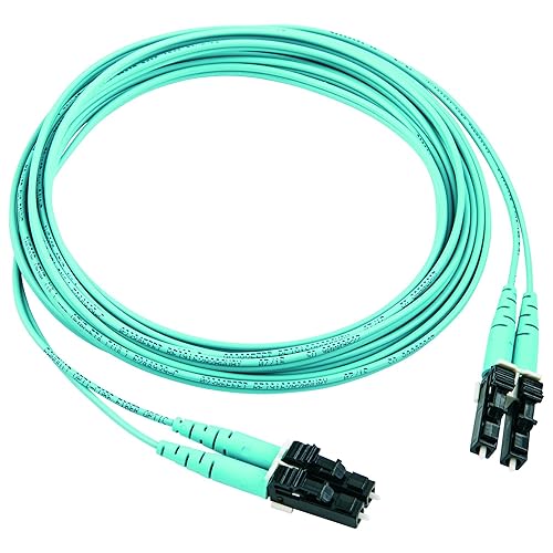 Panduit Opti-Core - Patch cable - LC multi-mode (M) to LC multi-mode (M) - 10 ft - fiber optic - 50 / 125 micron - OM3 - riser - aqua
