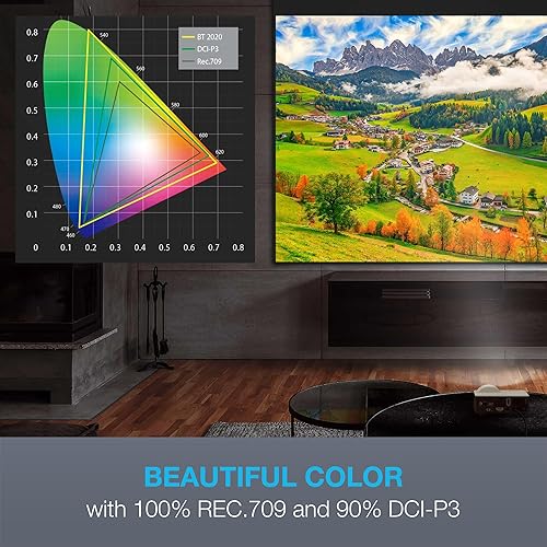 Optoma ML1050STi Portable LED Projector with Enhanced Gaming Mode 16ms Input Lag - Short Throw, Built-in Speaker, Auto Focus, Built-in Media Player