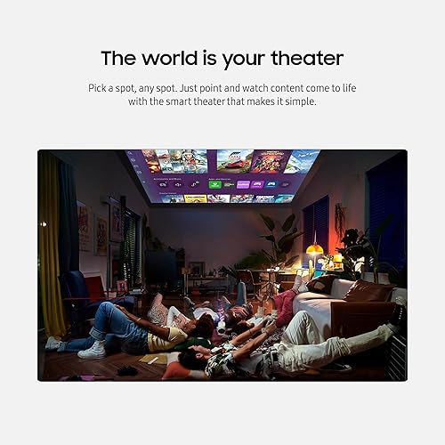 Samsung 30” - 100” The Freestyle 2nd Gen with Gaming Hub Smart Portable Projector, FHD, HDR, Big Screen Home Theater Experience, 360 Sound, SP-LFF3CLAXXZA, 2023 Model Projector Only