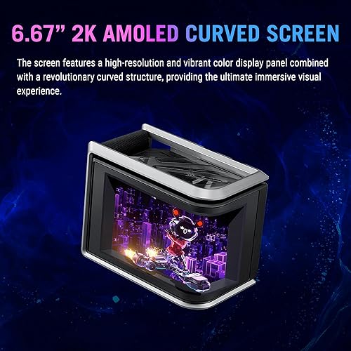 ASUS ROG RYUO IV SLC 360 ARGB All-in-one CPU Liquid Cooler with Shortened tubing maximizes a Clean Aesthetic, Curved 6.67-inch AMOLED Display Supports 3D-Effect Video or Customized System Information