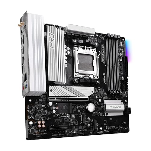 ASRock AMD B850M Pro RS WiFi 6E Socket AM5 Ryzen DDR5 B850 8000 MHz 256GB Micro ATX Motherboard M.2 SATA3 6.0 Gb/s PCIe 5.0