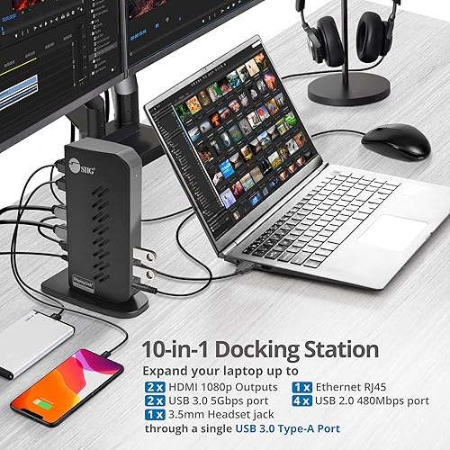 SIIG JU-DK0L11-S1 Dual Video HDMI Docking