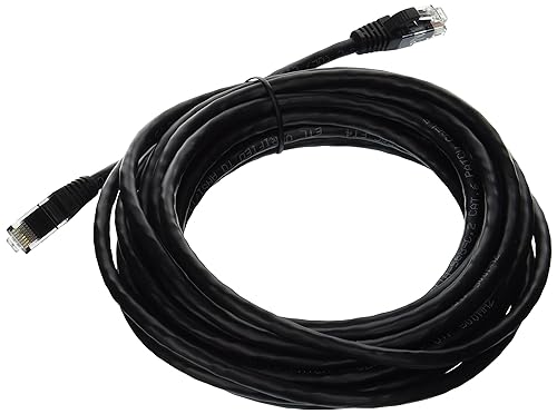C2G 03987 Cat6 Cable - Snagless Unshielded Ethernet Network Patch Cable, Black (20 Feet, 6.09 Meters) UTP 20 Feet/ 6.09 Meters Black