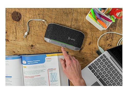 Poly Sync 20+ SY20-M USB-C with BT600C USB Adapter Desktop Portable Speakerphone