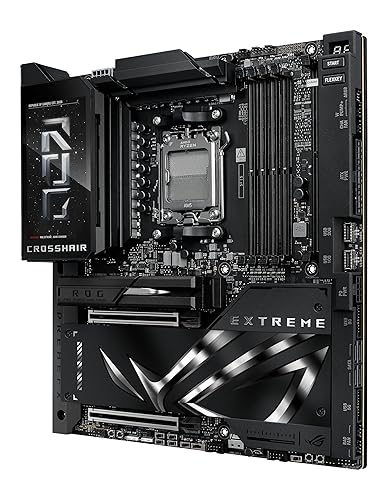 ASUS ROG Crosshair X870E Extreme AMD X870E AM5 E-ATX Gaming Motherboard – 20+2+2 Power Stages, DDR5, PCIe 5.0, 5X M.2, 5G & 10G LAN, Wi-Fi 7, USB4 Type-C, 5” LCD, AI Overclocking & Networking