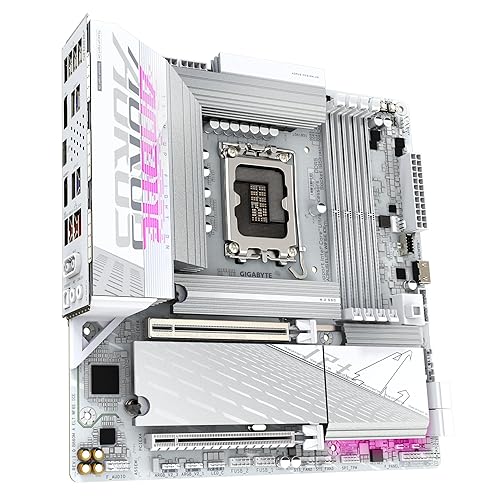 GIGABYTE B860M AORUS Elite WIFI6E ICE Intel Core Ultra (Series 2) LGA 1851 Motherboard, mATX, DDR5, 3X M.2, PCIe 5.0, USB-C, WIFI6E, 2.5GbE LAN, EZ-Latch