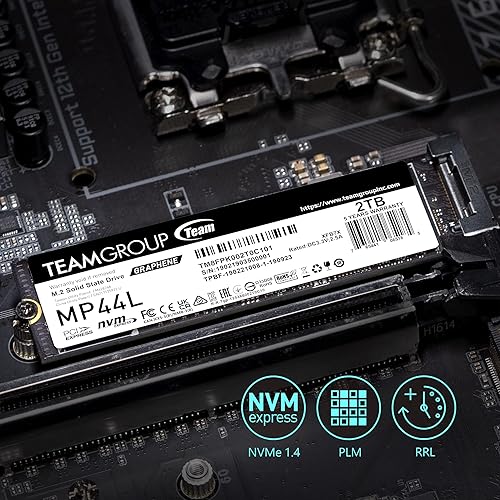 MP44L 500GB SLC Cache NVMe 1.4 PCIe Gen 4x4 M.2 2280 Laptop&Desktop SSD (R/W Speed up to 5,000/3,700MB/s) TM8FPK500G0C101