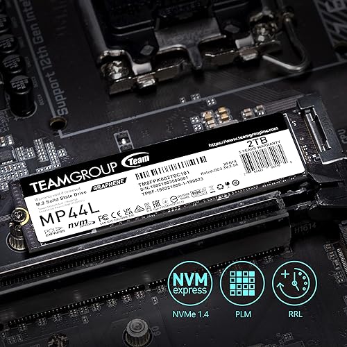 TEAMGROUP MP44L 1TB SLC Cache NVMe 1.4 PCIe Gen 4x4 M.2 2280 Laptop&Desktop SSD (R/W Speed up to 5,000/3,700MB/s) TM8FPK001T0C101 1TB Swift