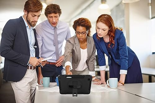 CTA Digital: Protective Case with Built-in 360-Degree Rotatable Grip Kickstand & Pen Slot for Samsung S6 Lite Tablet