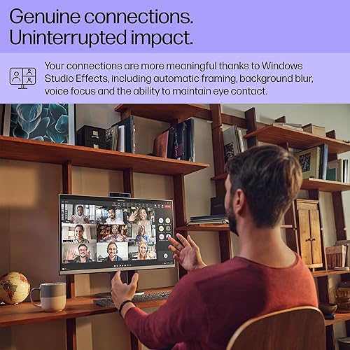 HP OmniStudio X 27 FHD Touch Screen All-in-One Desktop Intel Core U7-155H 16GB RAM 1TB SSD Meteor Silver (Renewed)