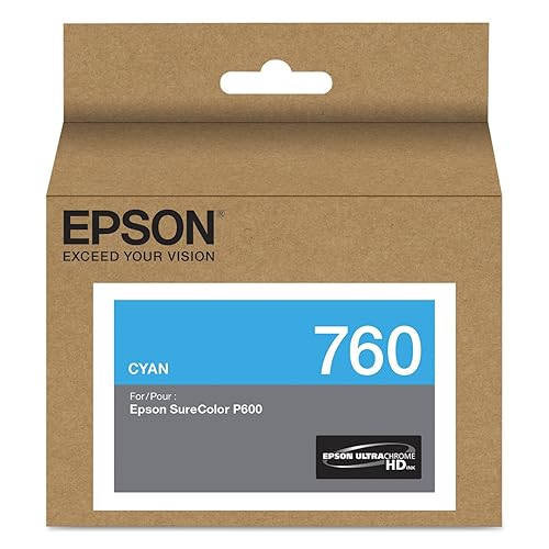 Epson T760220 760, Cyan Ink Cartridge