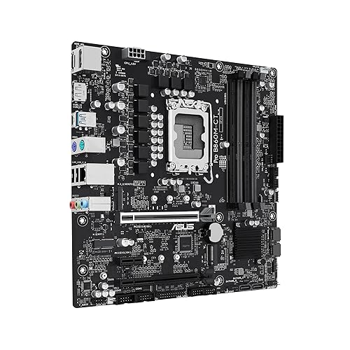 ASUS PRO B860M-CT-CSM Intel® B860 (LGA 1851) mATX Motherboard, PCIe 5.0, DDR5, 2X M.2, Intel® 1G LAN, 2X DP, HDMI, USB Type-C®, TPM IC onboard with Enhanced Security, Reliability and Manageability
