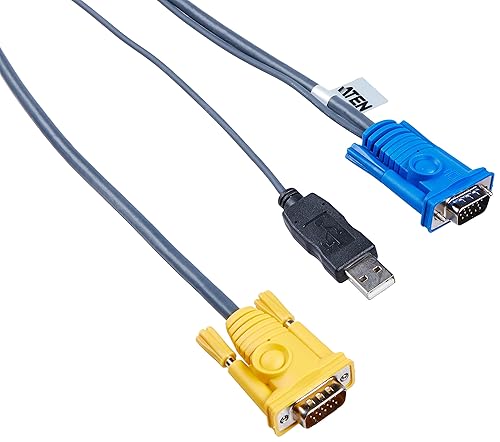 ATEN PS/2 to USB Intelligent KVM Cable (6 m.) - SPHD15M to VGA and USB A 2L5206UP, 20 Feet