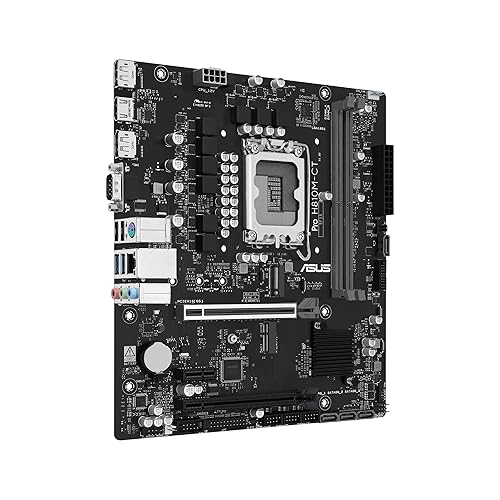 ASUS PRO H810M-CT-CSM Micro-ATX mATX Intel H810 business motherboard, Intel Core Ultra Processors (Series2) Ready, DDR5, M.2, HDMI with enhanced security, reliability, manageability and serviceability
