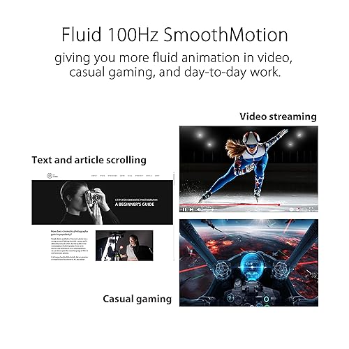 ASUS 24” (23.8-inch viewable) 1080P Eye Care Monitor (VA24DQF) - IPS, Full HD, Frameless, 100Hz, 1ms, Adaptive-Sync, for Working and Gaming, Low Blue Light, Flicker Free, DisplayPort, 3 Year Warranty