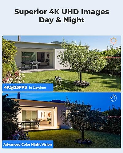 Reolink 4K PTZ PoE Security Camera Outdoor, PoE IP Security Video Surveillance with Spotlights, 360° Pan 90° Tilt, 5X Optical Zoom, Auto Tracking, Color Night Vision, Two Way Audio, RLC-823A