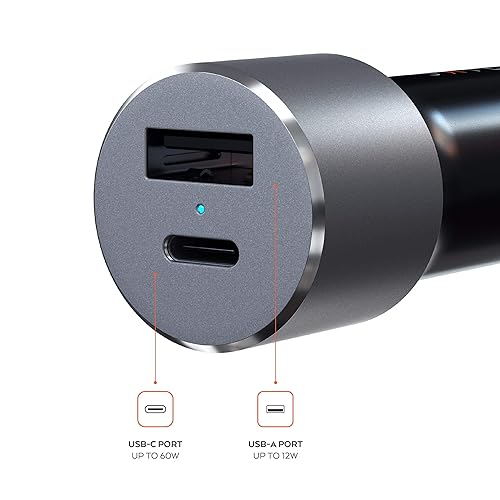 Satechi 72 W USB-C Car Adaptor Space Size